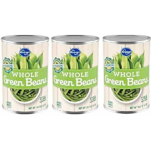 Generic Canned Whole Green Beans (Pack Of 3 Cans) 14.5 薬局衡オンス. Each