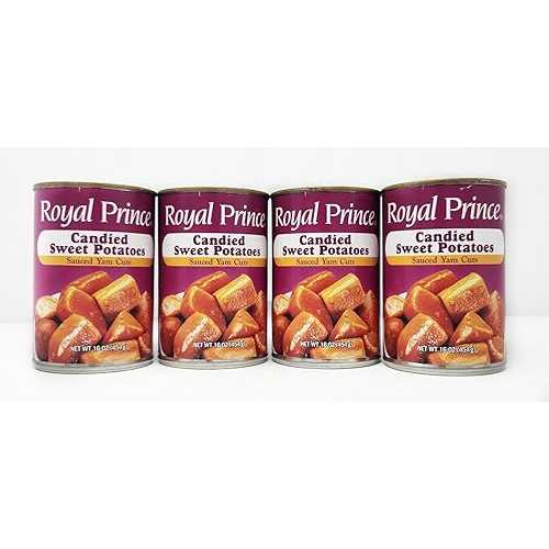 Generic 4 pack of Candied Sweet Potatoes - Sauced Yam cuts Royal Prince 16薬局衡オンス Cans