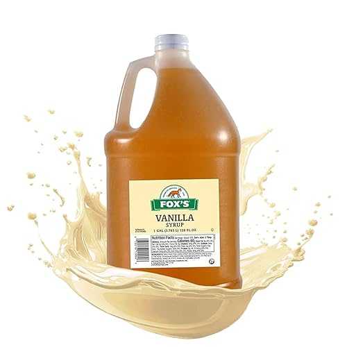 FOX\u0027S U-BET Syrup Bottle, Kosher Certified, Brooklyn Original, Fat Free (1 Gallon, Vanilla)