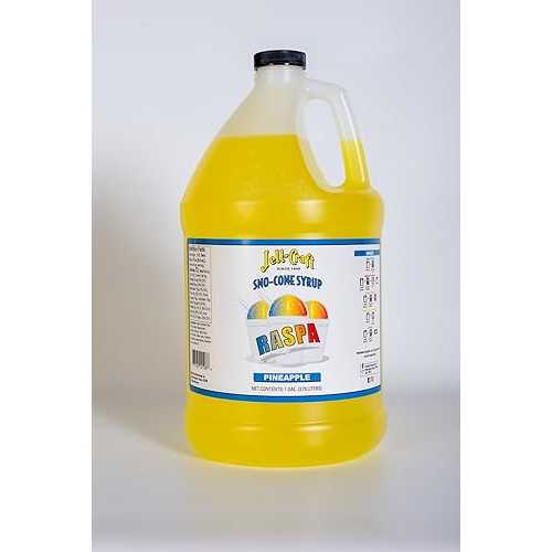 Jell-Craft Raspa Sno-Cone Syrup, Pineapple Flavor, 1 Gallon - Great for frozen drinks, punch, slushie, snow cones, ice cream topping or aguas frescas