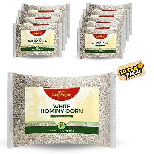 AREPAS 天使の都市 MEJOR 天使の都市 MEJOR White Hominy Corn Dried Whole Kernel 10 Pack (Dried) / Essential Ingredient for Pozole \u0026 Arepas / Non-GMO, Gluten-Free \u0026 Vegan / Traditional Latin American Cooking Staple