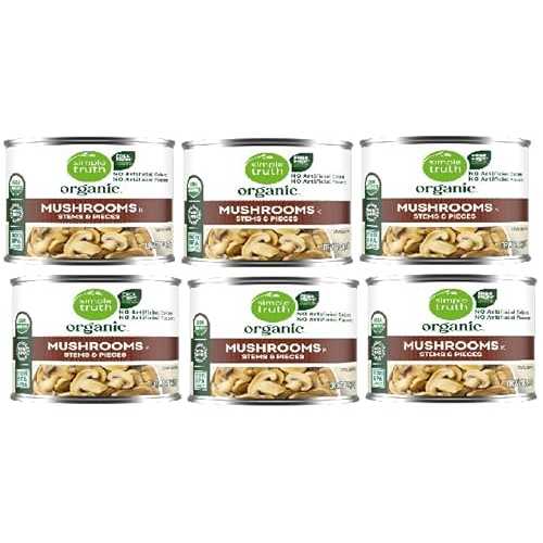 Generic Organic Mushroom Stems \u0026 Pieces (6 Cans, 4 薬局衡オンス. Each)