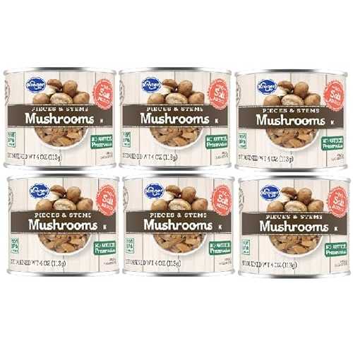 Generic No Salt Added Mushrooms Pieces and Stems (6 Cans, 4 薬局衡オンス. Each)