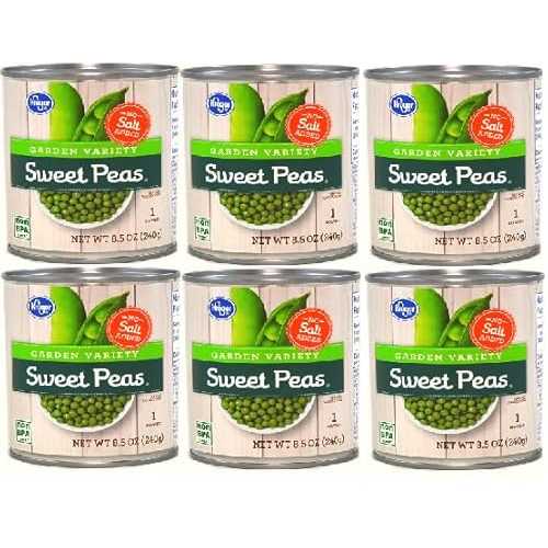 Generic No Salt Added Garden Variety Sweet Peas (6 Cans, 8.5 薬局衡オンス. each)