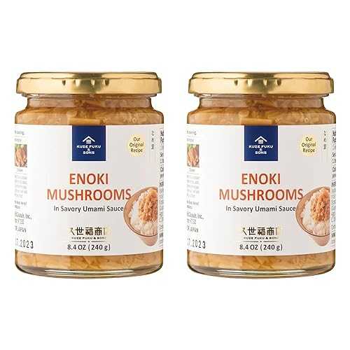 Kuze Fuku \u0026 Sons Enoki Mushroom Rice Topping - Set of 2 (8.4 薬局衡オンス x 2) - Product of Japan