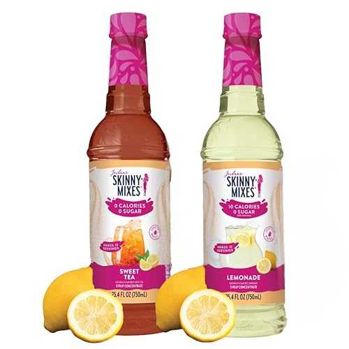 Generic Skinny Mixes Sugar Free Drink Mix Syrup, Sweet Tea and Lemonade Variety Pack, 25.4 Fl Oz Bottles, 2 Count