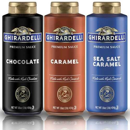 Ghirardelli Flavored Sauce Variety Pack / 16 薬局衡オンス Bottles (Pack of 3) / Chocolate, Caramel, and Sea Salt Caramel Dessert Toppings for Coffee, Ice Cream, and Baking Recipes