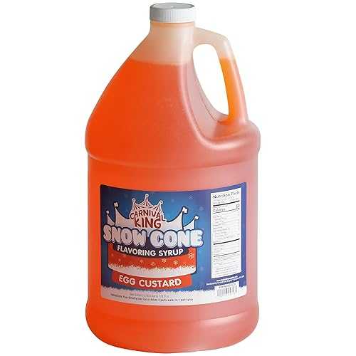 Carnival King Snow Cone Flavoring Syrup 1 Gallon 128 Fl Oz (Egg Custard)