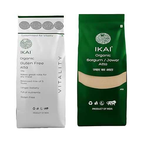 IKAI Organic Gluten Free Atta + Organic Jowar Flour/Sorghum Millet Flour (Single Pack) (Combo Pack)