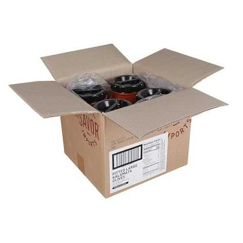 Savor Imports Large Pitted Kalamata Olives, 2 Kilogram, 4 per Case, Greek Table Olives, Deep Purple, Almond Shape, Rich Smoky Flavor, for Salads, Tapenades, Charcuterie Platters