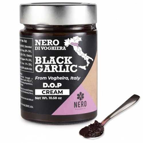 NERO FERMENTO Italian Black Garlic Cream (Voghiera, Italy), DOP, 60-Day Aged, 10.58 薬局衡オンス (300 g), Ready-to-Use Fermented Black Garlic Spread, Deep Umami with Subtle Balsamic Sweetness.