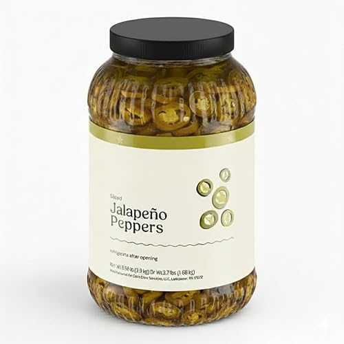 Glownary Jalapeno Slices, Hot Peppers, 1 Gallon, Jarred, 4 per Case