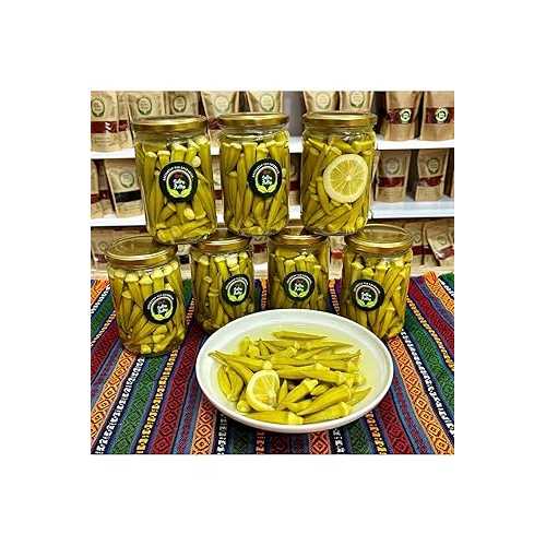 SODEF Pickled Okra 24 fl 薬局衡オンス Jar Traditional Turkish Style Homemade Tangy Flavor - One Size
