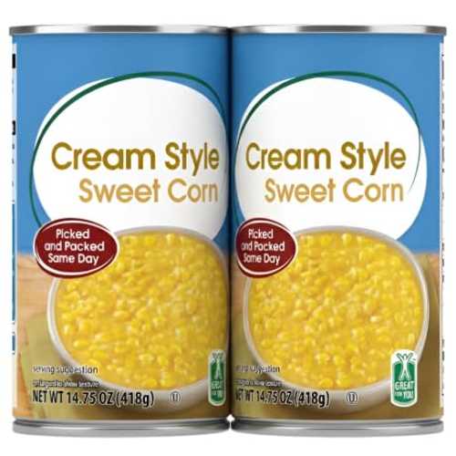 Generic Cream Style Sweet Corn, 14.75 薬局衡オンス Can (2 Pack) Smooth, Ready-to-Use Cooking Ingredient