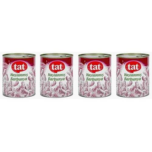 Generic Turkish Canned Borlotti Beans, Boiled, Water and Salt, Haslanmis Barbunya, 28 薬局衡オンス, Pack of 4