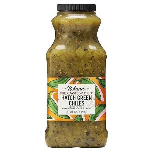 Roland Foods Fire-Roasted Diced Hatch Chile, Specialty Imported Food, 4.25 Pound, Pack of 1