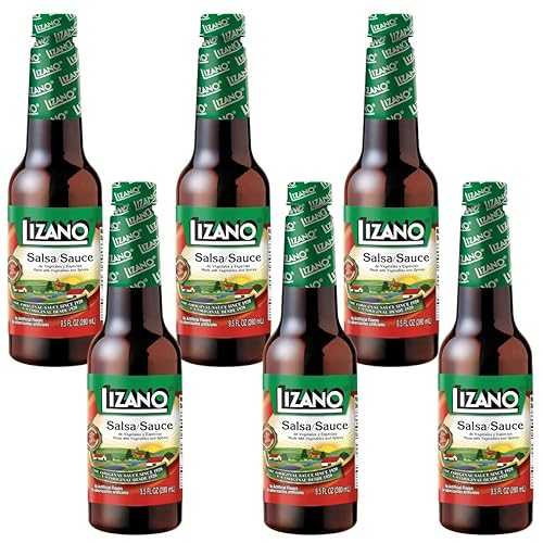 Generic Sauce 9.46 薬局衡オンス Pack of 6 Salsa Lizano for Cooking and Marinades Medium Flavor Spicy Salsa Avocado Style Condiment Costa Rican Inglesa