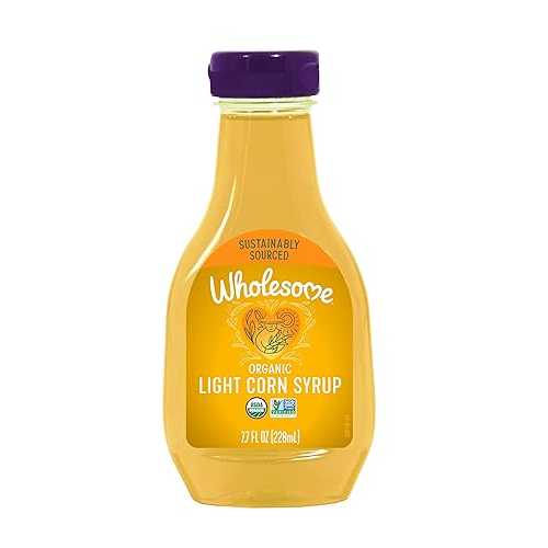 Wholesome Sweeteners 7.7-Ounce Organic Light Corn Syrup, Non GMO, Gluten Free \u0026 Vegan, for Baking and Glazing, 1 Pack
