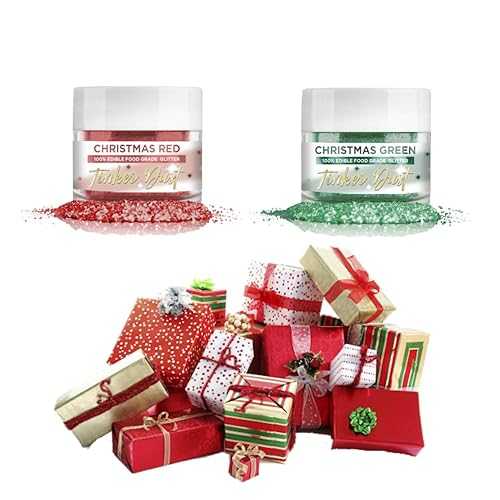 Bakell\u0027s Christmas Tinker Dust Combo Packs B - (5g 2x Jars) / Spread Festive Cheer with Our Colorful Edible Glitter!