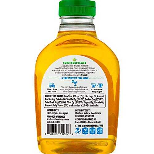 Madhava Organic Light Agave Nectar, 23.5 Ounce - 6 per case