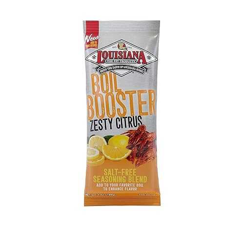 Creole Foods Louisiana Fish Fry, Zesty Citrus Boil Booster, 7 薬局衡オンス (Pack of 4)
