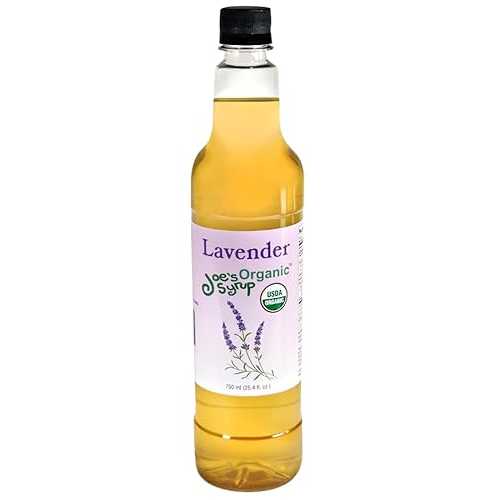 Joe s Syrup Organic Flavored Syrup, Organic Lavender, 750 ml (3 Pack)