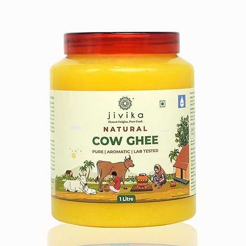 JIVIKA NATURALS Pure Natural Cow Ghee Bilona Method Hand Churned Grass Fed Cow Ghee 1000ml Jar
