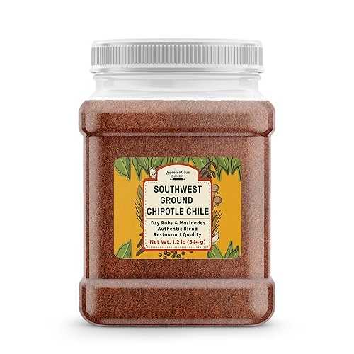 Unpretentious Southwest Ground Chipotle Chile, Tex-Mex, Dry Rubs \u0026 Marinades, Rich Flavor (1.2 Pound)