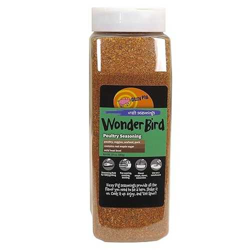 Dizzy Pig Wonder Bird Poultry Seasoning Rub (Quart Shaker) - Hand Made インチ the USA - Seasons Around 120lbs of Food - MSG Free, Gluten Free