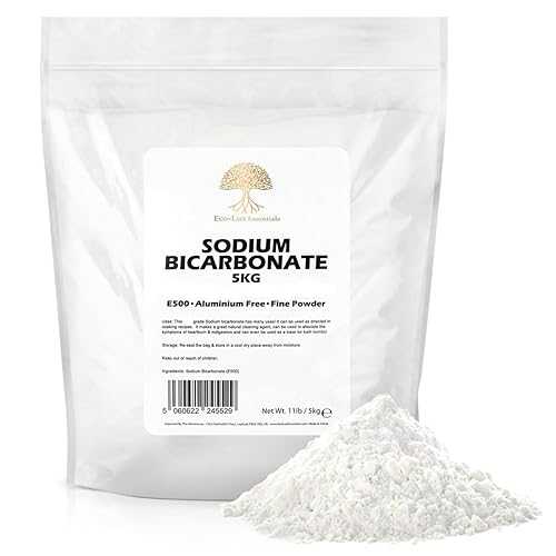 Eco-Lux Essentials Pure Baking Soda, Sodium Bicarbonate (11 lbs.) Food Grade for Cleaning, Baking, Bath Bombs and Teeth, Swimming Pools