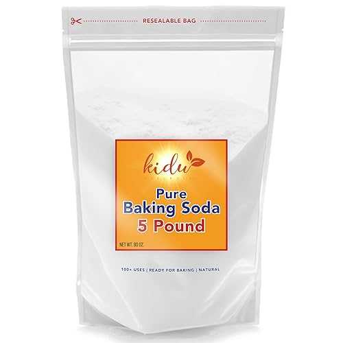 Kidu Baking Soda (5 Lbs) For Cleaning, Aluminum Free Baking Soda Bulk, Sodium Bicarbonate Cat Litter Deodorizer, Pure Baking Soda Odor Absorber For Toilet Bowl, Washing Soda For Laundry, Fridge And Freezer, Flea Po
