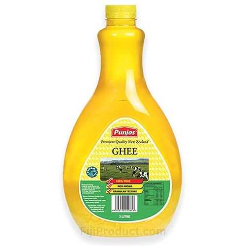 FIJIAN MADE Punjas - 100% Pure Premium Quality New Zealand GHEE (Pack Of 1 x 67.62 Fl.Oz Bottle) An Ancient Superfood Rich インチ Aroma (Clarified Butter)