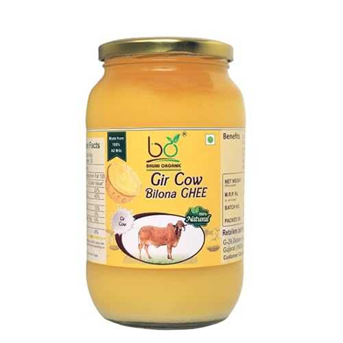 Blessfull Healing Pure, natural, and healthy Bhumi Organic A2 Desi Cow Ghee (500 ML)