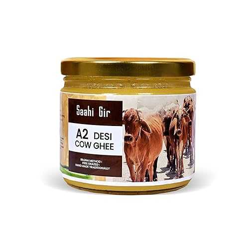Blessfull Healing Saahi Gir A2 Desi Cow Ghee Made With Bilona Method using milk of Desi Cows - Sahiwal, Rathi and Tharparkar (500ml)