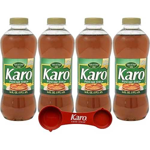 Karo Pancake Syrup, 16 fl 薬局衡オンス (Pack of 4) with Karo Measuring Spoon