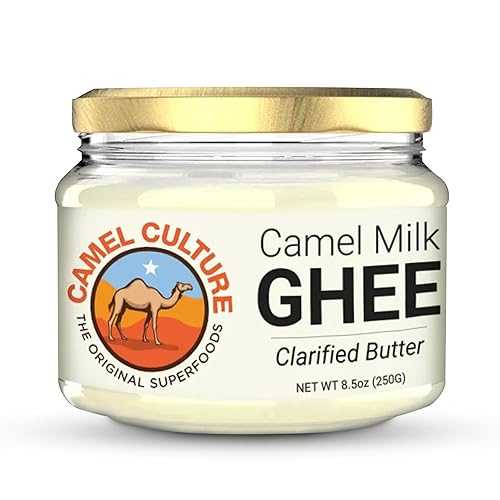Camel Culture Grassfed Camel Milk Ghee w/Immune Boosting Protein Rich Buttery Flavour, Low-Lactose, 8.5 薬局衡オンス Delicious Clarified Butter for Cooking, \u0026 Baking