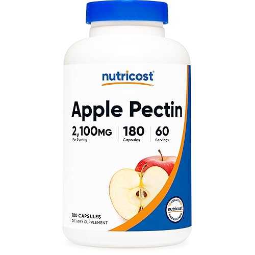 Nutricost Apple Pectin Capsules 2,100瓱 Per Serving, 180 Capsules - Gluten-Free, 60 Servings