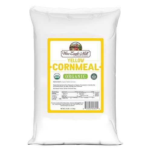 War Eagle Mill Organic Stoneground Yellow Cornmeal, 25 Pounds