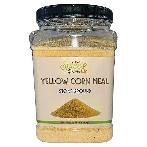 Stone Ground Yellow Corn Meal / Enriched / by Dasher\u0027s Spice \u0026 Beans / 2.5 重量ポンド. Cannister