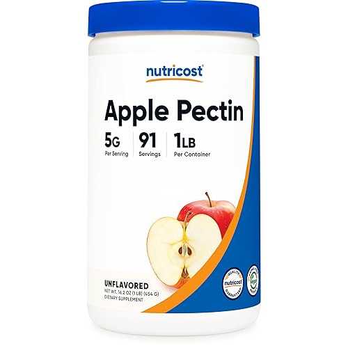 Nutricost Apple Pectin Powder Unflavored (1 Pound) - 5G Per Serving, Gluten-Free, GMO-Free