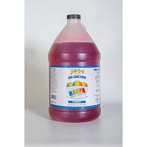 Jell-Craft Snow Cone Syrup, Cherry Flavor, 1 Gallon