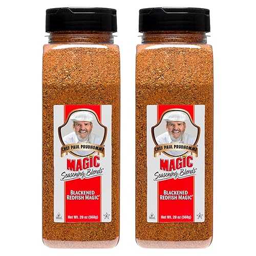 Chef Paul Blackened Redfish Magic Seasoning Blends / Cajun-Style Spices \u0026 Seasonings / Gluten-Free, No MSG, Bold Flavor / Perfect for Grilling, Cooking \u0026 BBQ / 20 薬局衡オンス/ 567g Shaker (Pack of 2)