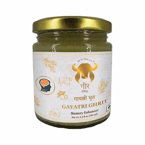 GIR GAUVEDA Gayatri Ghrit Ghee 6.4 Oz (190 ML) Ayurvedic Pure Gir Cow Ghee