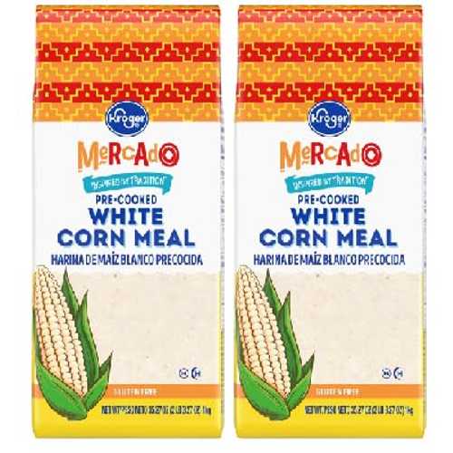 Generic Pre Cooked White Corn Meal (2 Bags, 35.27 薬局衡オンス. each)