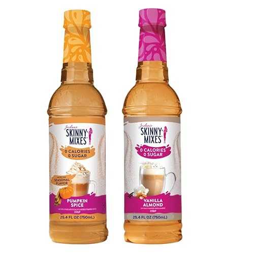 Generic Skinny Mixes Sugar-Free Coffee Syrup, Pumpkin Spice and Vanilla Almond, 25.4 Fl Oz, 2-Pack, Zero Calories