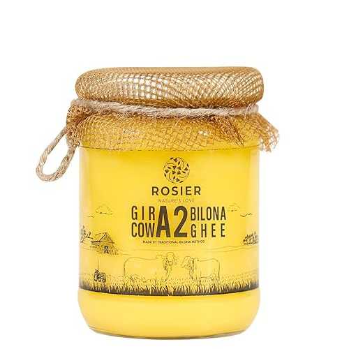Generic ROSIER A2 Gir Cow Ghee (500 ml) / Traditional Bilona Method A2 Cow Ghee / Grassfed, Pure and Healthy Desi Cow Ghe (Glass Bottle - 500 ML)