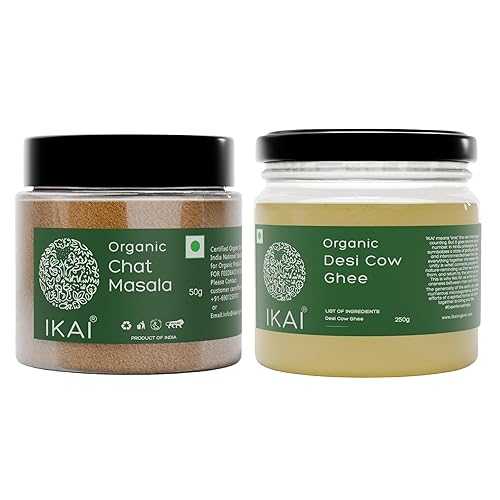 IKAI Organic Chat Masala (Single Packet) + Organic Desi Cow ghee (Single Pack) / (Combo Pack)