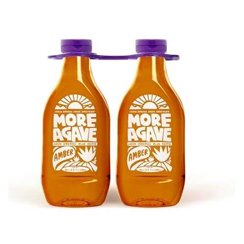 MORE AGAVE Agave Syrup Organic Blue Agave Nectar Sweetener, Low Glycemic Sugar Alternative, Vegan, Gluten Free, Non-GMO, All-Natural Liquid Sweetener, 2 Pack 36 薬局衡オンス