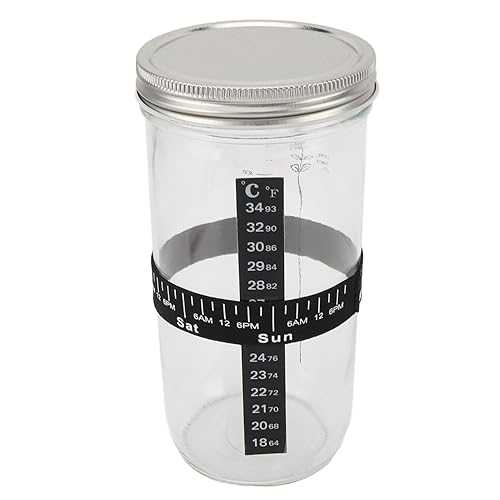 Thonlai Perfect Sourdough Bread Starter Kit, 34薬局衡オンス Glass Jar with Lid, Date Feeding Mark Band, Thermometer Band, Silicone Scraper, Bread Making Supplies, for Baking Needs and Yeast Lovers
