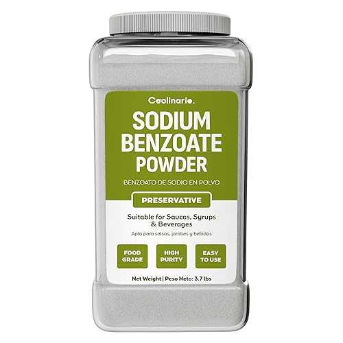 Coolinario Sodium Benzoate Powder (1 GAL) High-Purity Food-Grade Preservative / Extends Shelf Life \u0026 Prevents Spoilage / Ideal for Beverages, Sauces, Syrups \u0026 Home Food Production